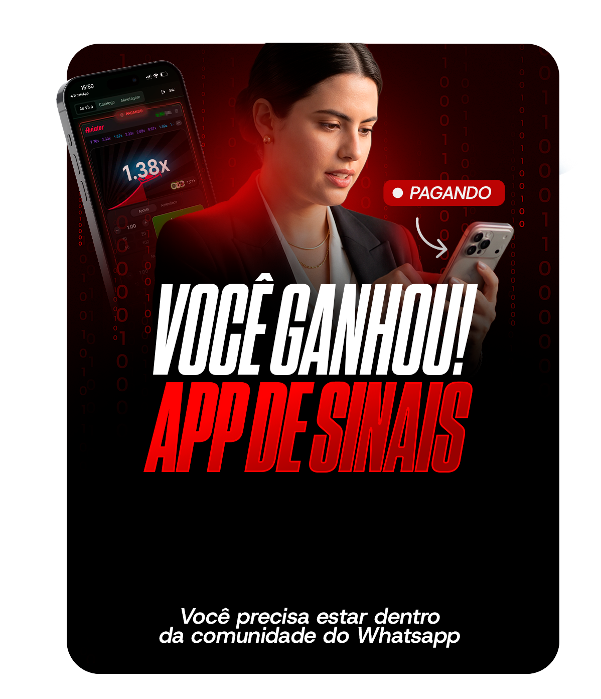 Parabéns! Você desbloqueou o app de sinais
